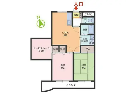 メゾンサンチェリオ(2SLDK/3階)の間取り写真