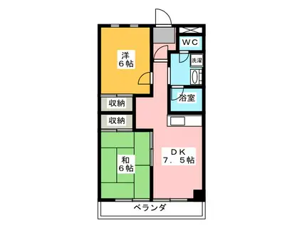 小野藤マンション(2DK/3階)の間取り写真
