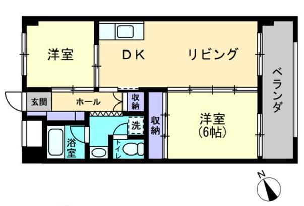 パルティーレ(2LDK/3階)の間取り写真