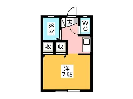 メゾン小泉(ワンルーム/1階)の間取り写真