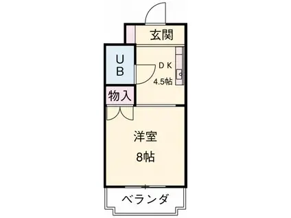 メゾン池の沢(1DK/3階)の間取り写真