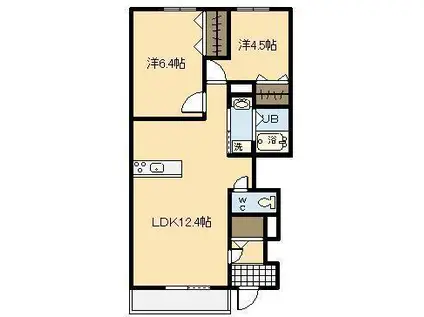 サンタプレイスVII(2LDK/1階)の間取り写真