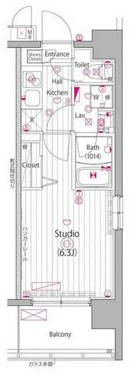 ガーラ・プレシャス武蔵小杉 9階階 間取り