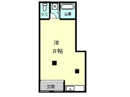 NSPACE有本II(ワンルーム/2階)の間取り写真