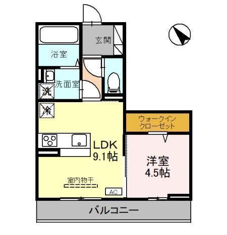 AOYAMA NEW PALACE(1LDK/3階)の間取り写真