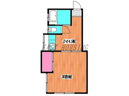 芳邑荘(1DK/1階)の間取り写真