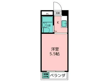 アビタシオンコロール(1K/3階)の間取り写真