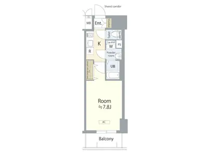 エスリード金山リュクス(1K/5階)の間取り写真