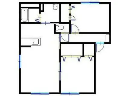 シャーメゾンアナナスA(2LDK/2階)の間取り写真