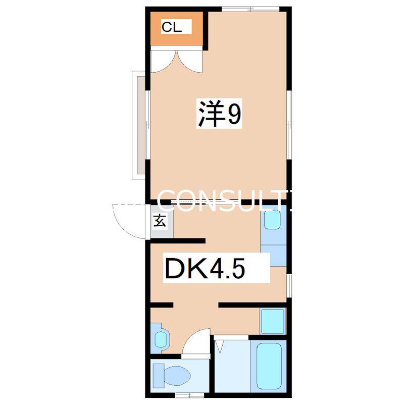 森第1ビル(1K/2階)の間取り写真