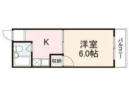 コート玉藻(1K/3階)の間取り写真