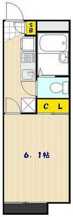 レオパレスミディーC 2階階 間取り