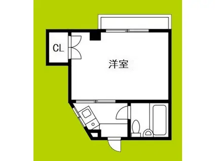 ハイツプリメーロ(1K/3階)の間取り写真