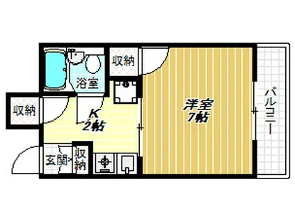 ドルチェ松原(1K/3階)の間取り写真