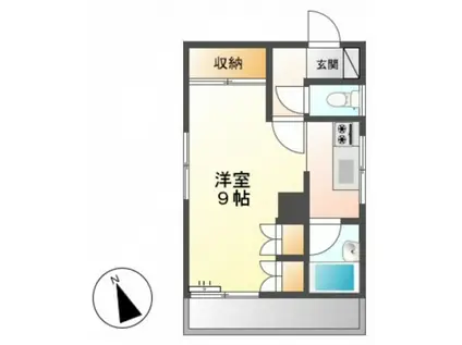 ヴェルディ八幡(1K/4階)の間取り写真