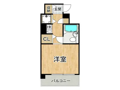 朝日プラザ河内長野デポーフロント(1K/3階)の間取り写真