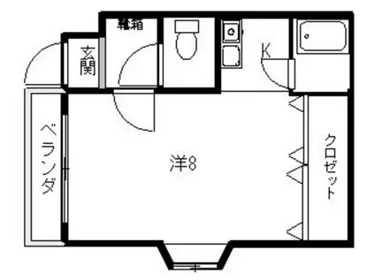 ルパ椿山(1K/4階)の間取り写真