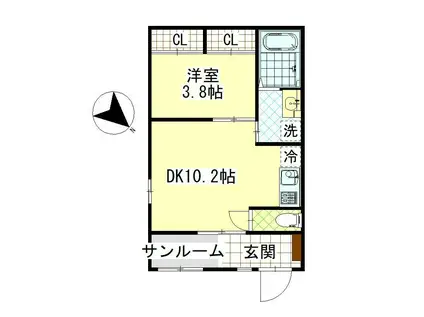 ＩＲいしかわ鉄道 加賀温泉駅 徒歩14分 1階建 築45年(1LDK/1階)の間取り写真