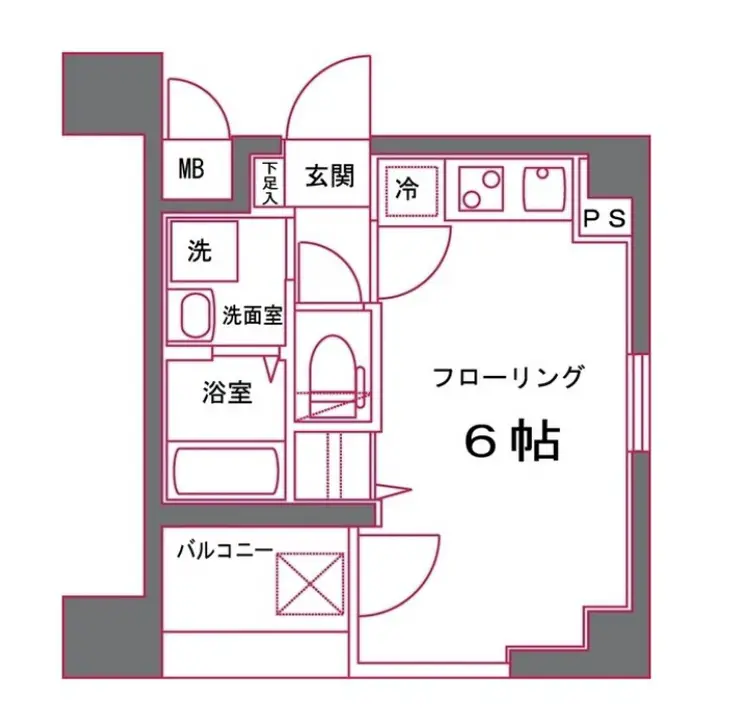 グリフィン・東銀座 8階階 間取り