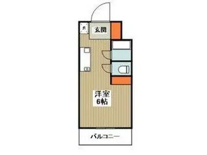 パステル相模原(1K/4階)の間取り写真