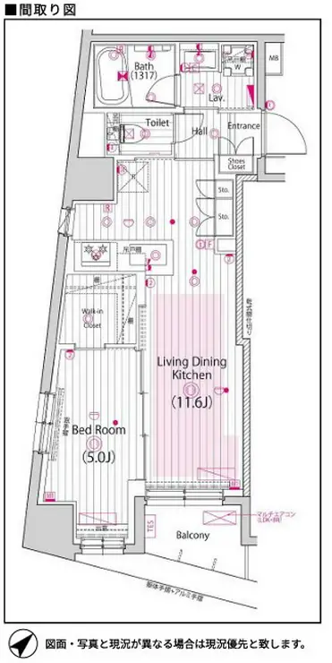 グランド・ガーラ横浜新子安 8階階 間取り