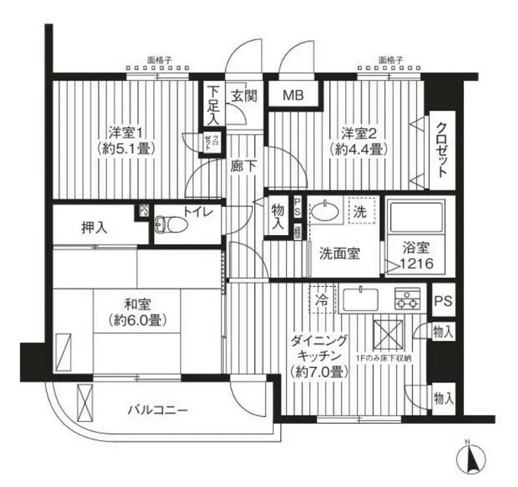 グランシエロ川口本町 4階階 間取り