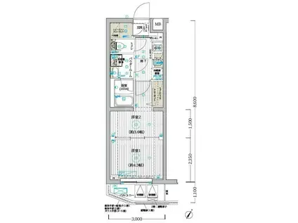 ブライズ堀切菖蒲園(1K/3階)の間取り写真