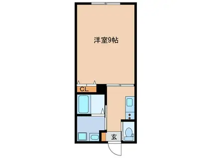 ビエナ山口G棟(1K/1階)の間取り写真