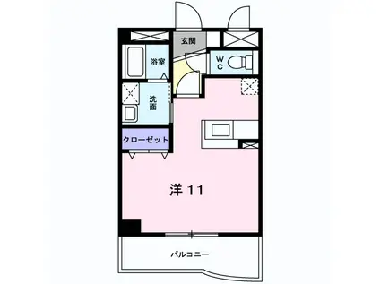 メゾン・エトワールI(ワンルーム/3階)の間取り写真