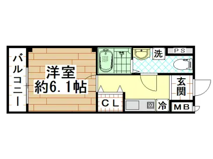 NOVA VIA(1K/1階)の間取り写真