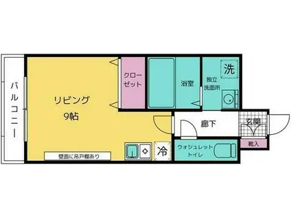 レイヴェルV(ワンルーム/5階)の間取り写真