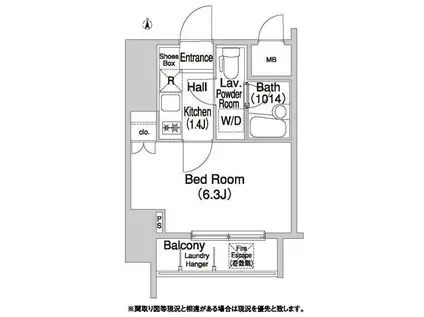 コンフォリア押上(1K/5階)の間取り写真