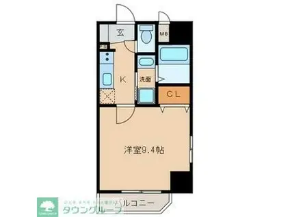 AXIS MEISEI(1K/3階)の間取り写真