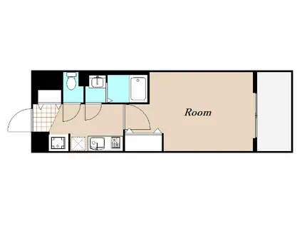 LUXE新大阪α(1K/2階)の間取り写真