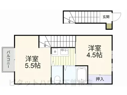 DEAR津田(2K/2階)の間取り写真