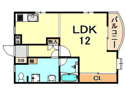 ワコーレ塩屋(ワンルーム/1階)の間取り写真