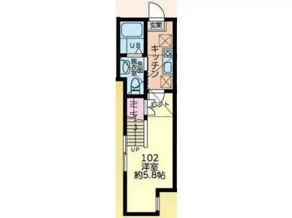SEYA BASE(1K/1階)の間取り写真