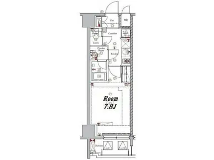 メイクスデザイン早稲田(1K/1階)の間取り写真