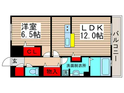 プレジャー(1LDK/2階)の間取り写真
