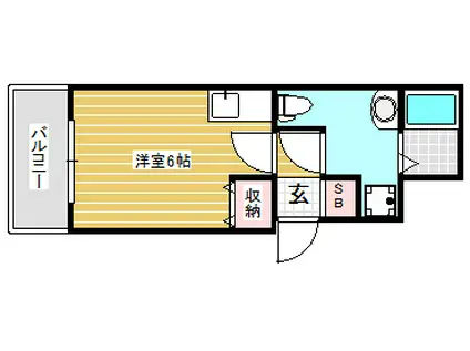 地下鉄御堂筋線 あびこ駅 徒歩10分 5階建 築17年(ワンルーム/3階)の間取り写真