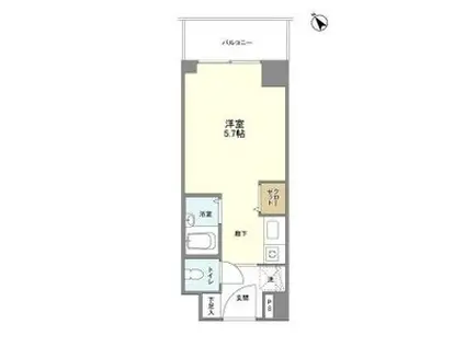 ディオケネス(ワンルーム/4階)の間取り写真