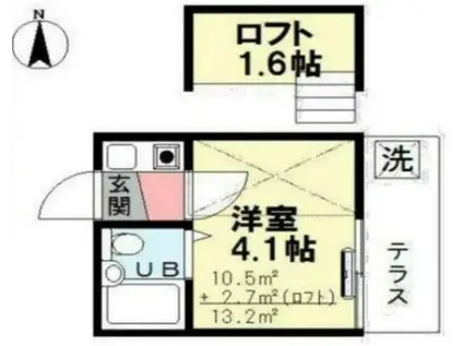 クレール井荻(1K/1階)の間取り写真