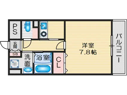 グランヴィール(1K/7階)の間取り写真