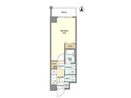 DIVRE森下(1K/5階)の間取り写真