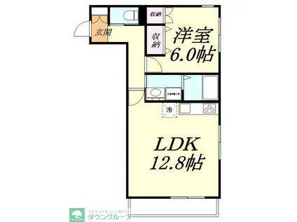メルヴェーユ(1LDK/3階)の間取り写真