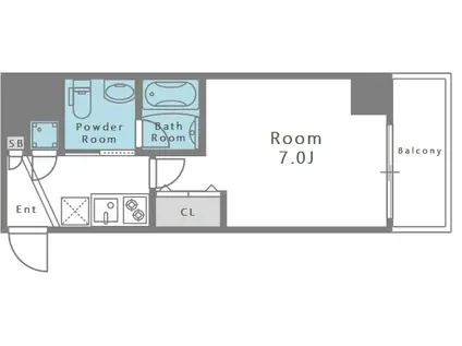 プリエールTAT江戸堀(1K/9階)の間取り写真