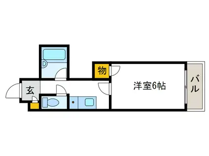 アベニール(1K/2階)の間取り写真