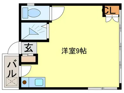 Fフラット(ワンルーム/2階)の間取り写真