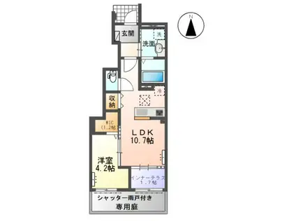 エスリード大阪上本町ブランシュ(1K/15階)の間取り写真