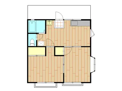 北久保ハイツ(2DK/2階)の間取り写真